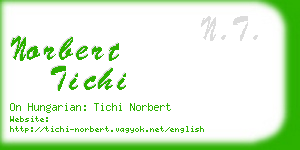 norbert tichi business card